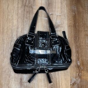 Guess Black Patent Leather Handbag